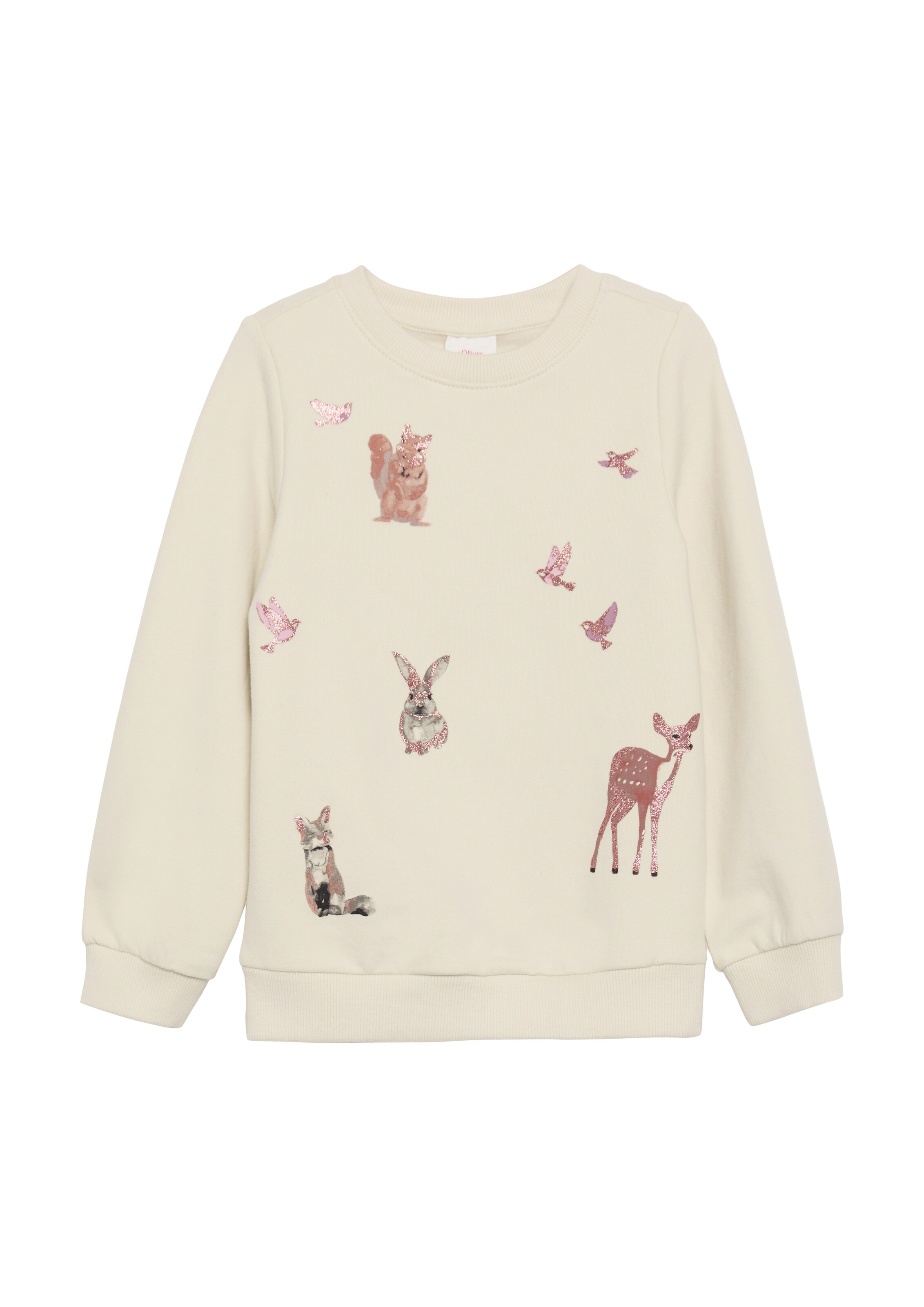 Sweat-shirt s.Oliver en beige : devant