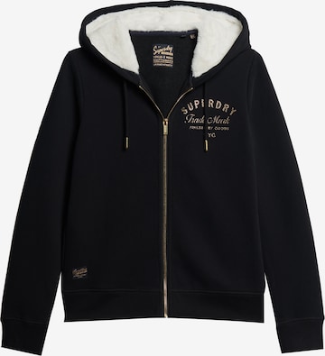 Superdry Zip-Up Hoodie in Black: front