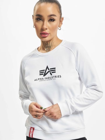 ALPHA INDUSTRIES Sweatshirt in Weiß