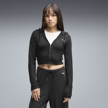 PUMA Sportstrickjacke in Schwarz: Vorderseite