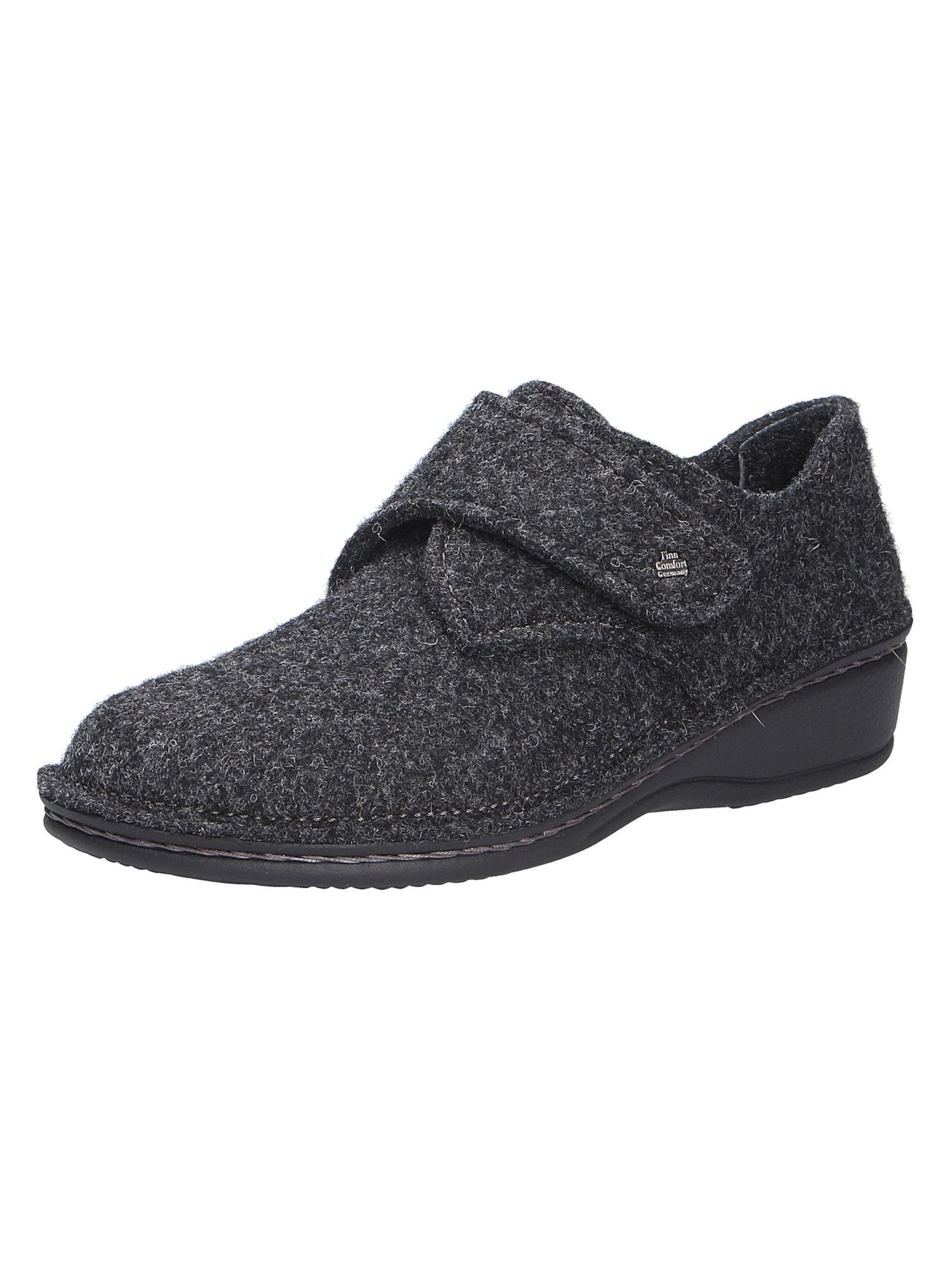 Finn Comfort Slippers in Grey: front
