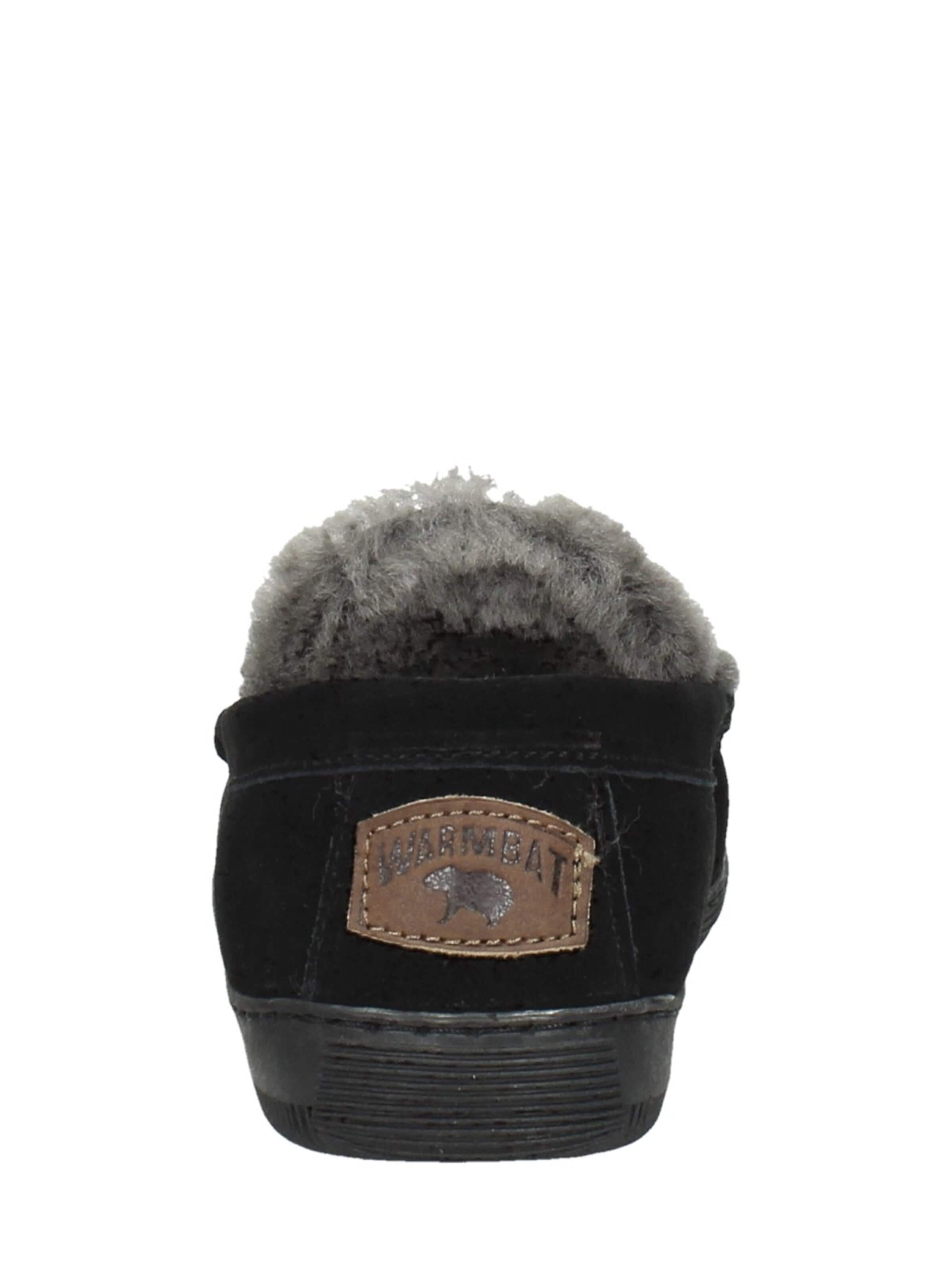 Warmbat Hausschuh 'Grizzly'‌‌‌‌‌ in Schwarz