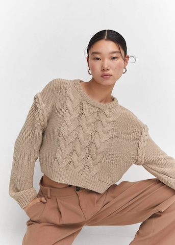 MANGO Pullover 'Matrix' in Beige