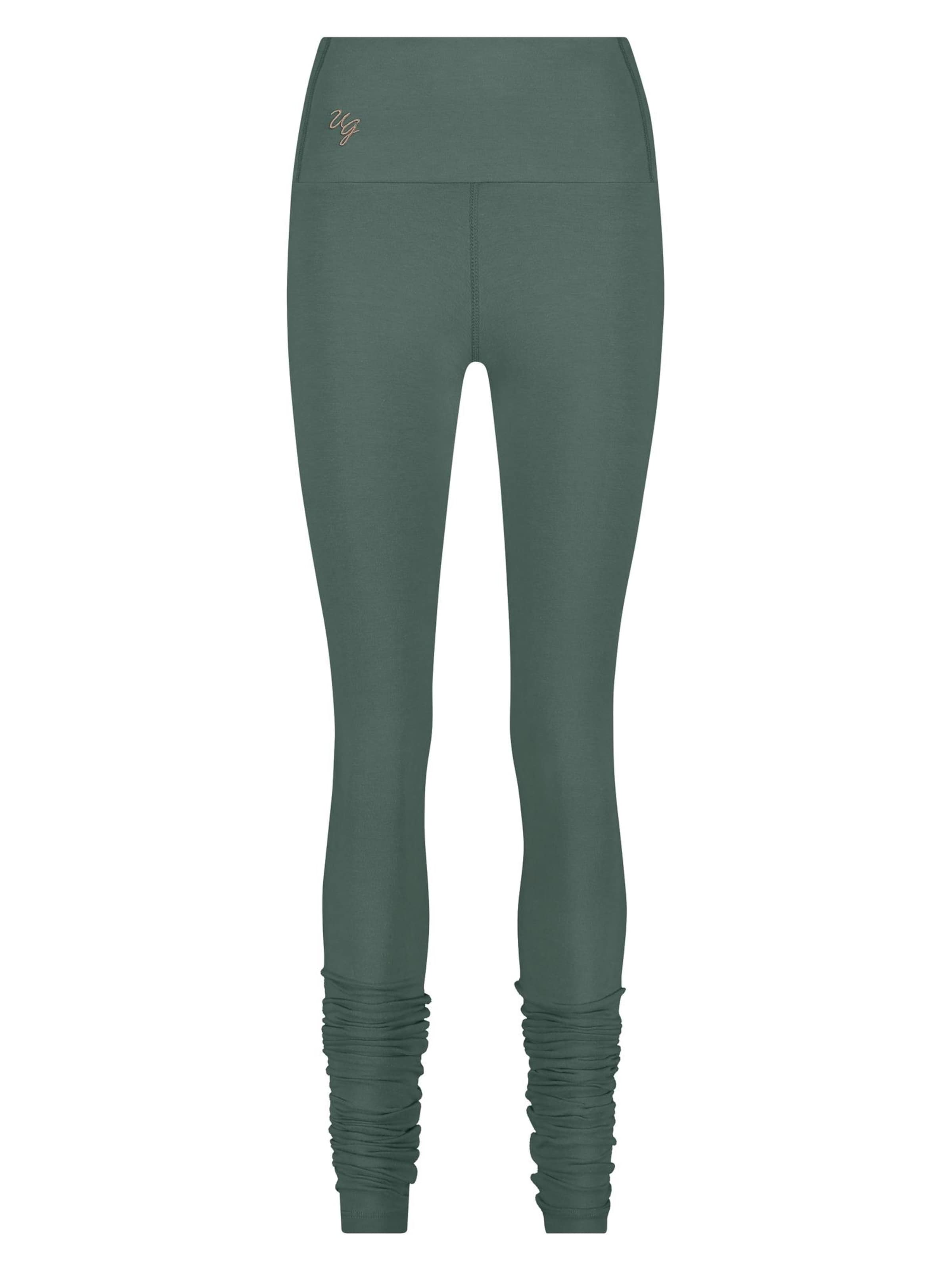 Urban Goddess Yoga & Activewear Slim fit Leggings 'Gaia Yoga & Pilates' in Green: front