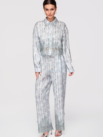 Ombre Wide leg Broek in Blauw