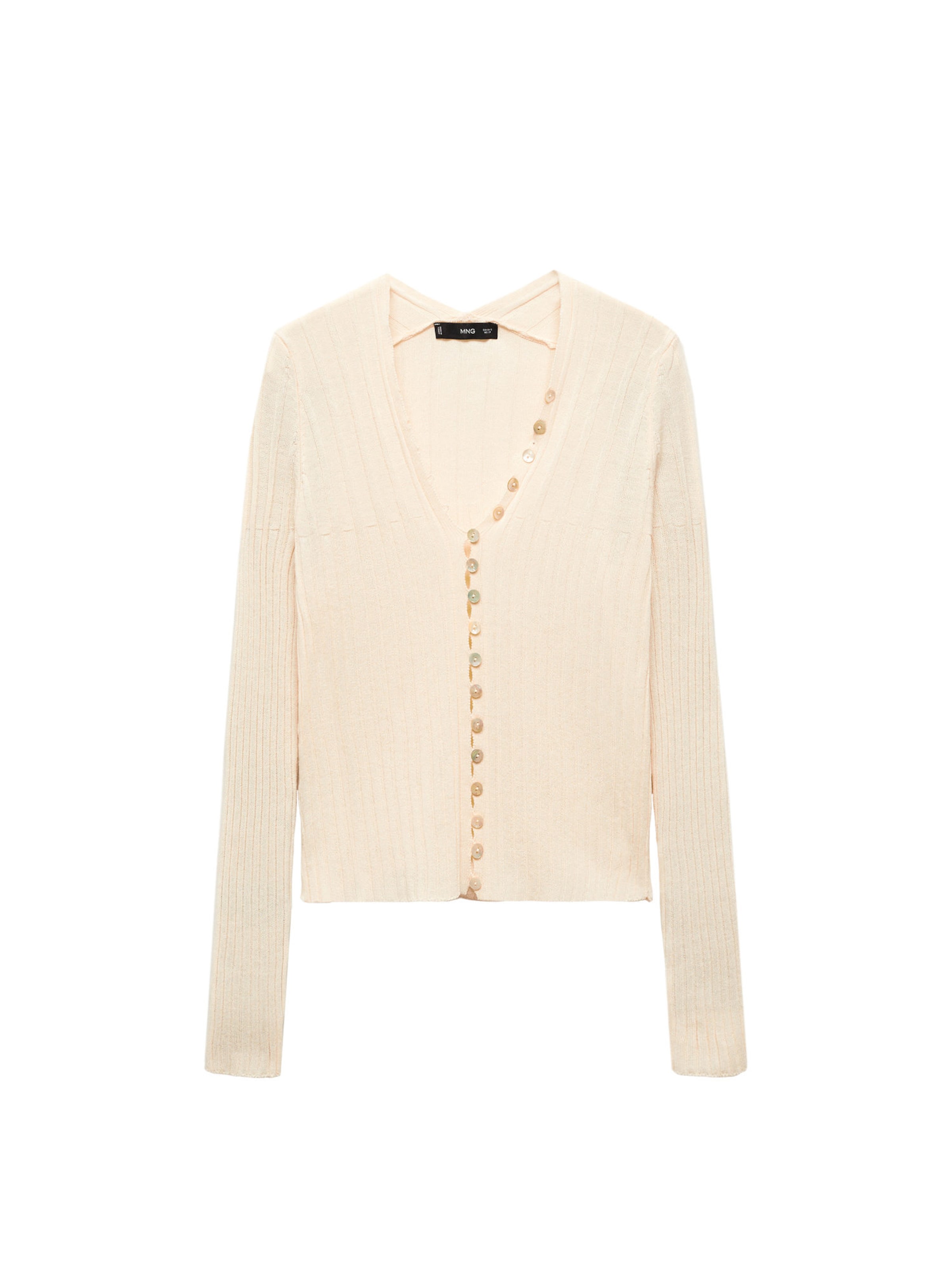 MANGO Strickjacke 'RIKKI' in Beige: Vorderseite