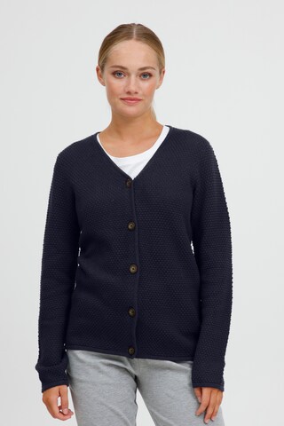 Oxmo Knit Cardigan 'Helga' in Blue: front