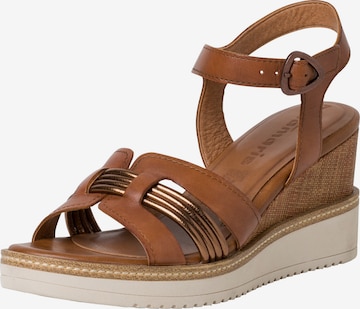 TAMARIS Sandals in Brown: front