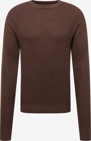 JACK & JONES Sweater 'Brink' in Brown: front