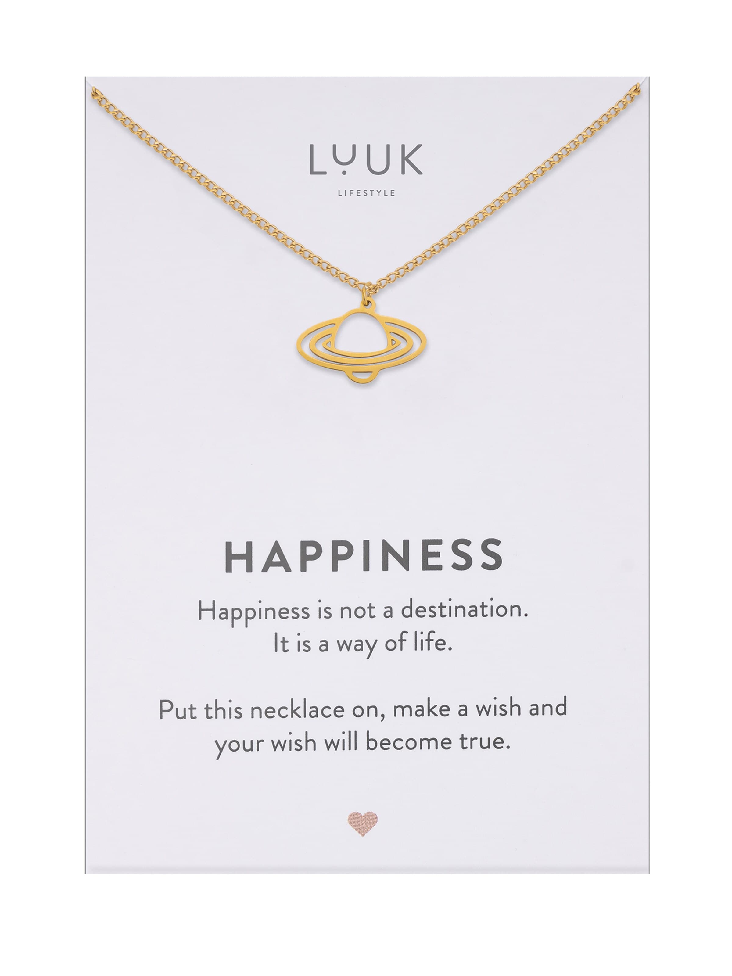 LUUK LIFESTYLE Kette 'LUUK LIFESTYLE Halskette "Saturn"'‌‌‌‌‌ in Gold: Vorderseite