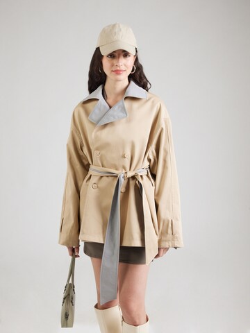Monki Between-seasons coat in Beige