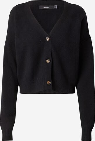 VERO MODA Knit cardigan 'Gold' in Black: front