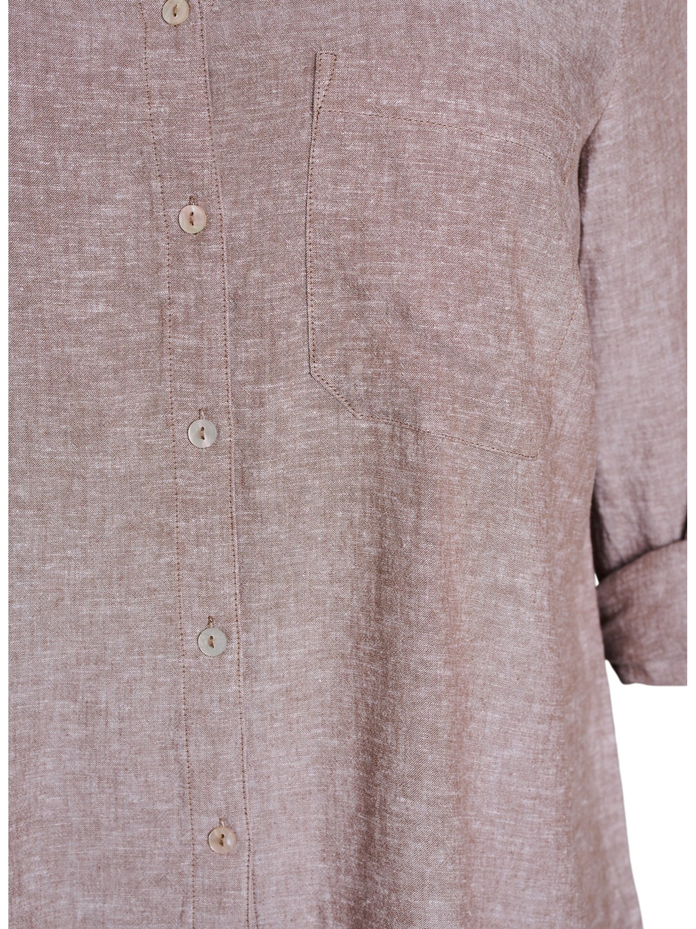 Camicia da donna 'VLina' di Zizzi in marrone