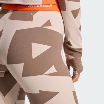 Slimfit Pantaloncini intimi sportivi 'Multi Synthetic Base Layer' di ADIDAS TERREX in marrone