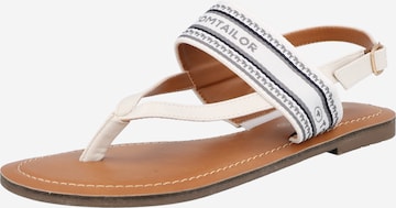 TOM TAILOR T-Bar Sandals in White: front