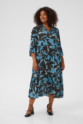 KAFFE CURVE Jurk 'Kerry' in Blauw