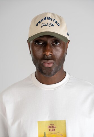 Prohibited Cap in White: front