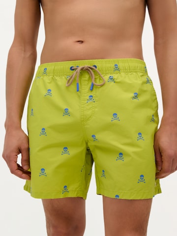 Scalpers Neon Skull Swimsuit ' ' in Grün