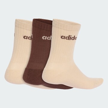 ADIDAS PERFORMANCE Sports socks 'Linear Crew' in Beige