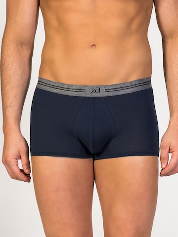 zd ZERO DEFECTS Boxer shorts 'Athens Trunk' in Blue: front