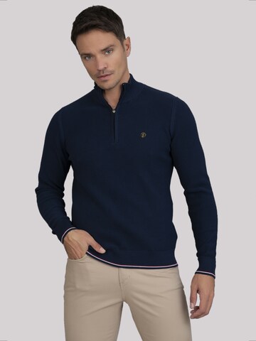 Sir Raymond Tailor Sweater 'Pulse' in Blue: front