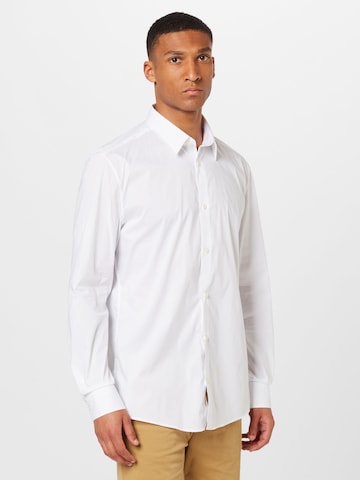 DRYKORN Regular fit Zakelijk overhemd 'LUTO' in Wit: voorkant