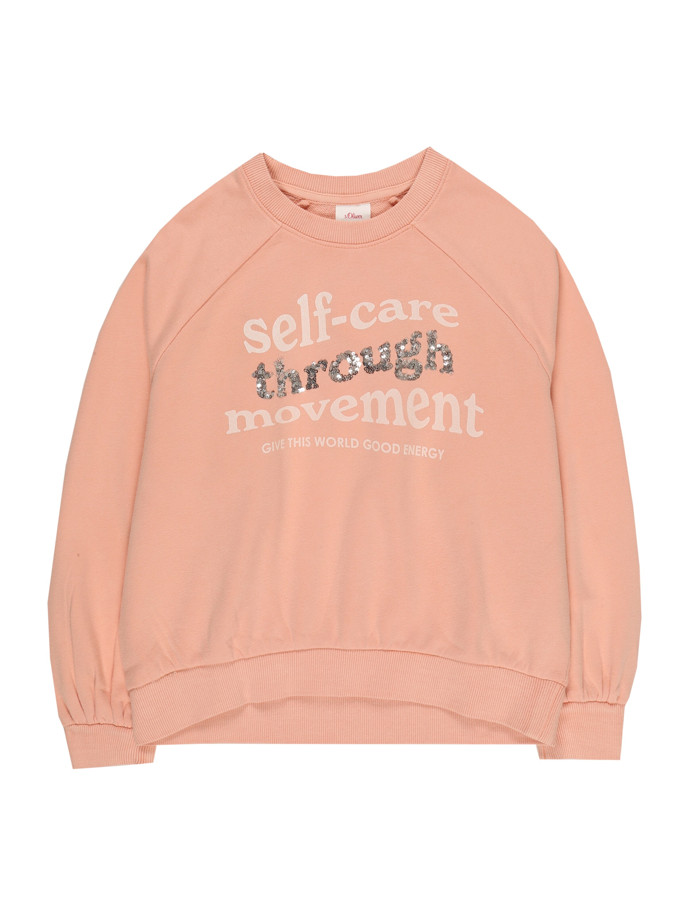 s.Oliver Sweatshirt in Oranje: voorkant