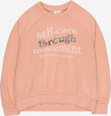 s.Oliver Sweatshirt in Oranje: voorkant