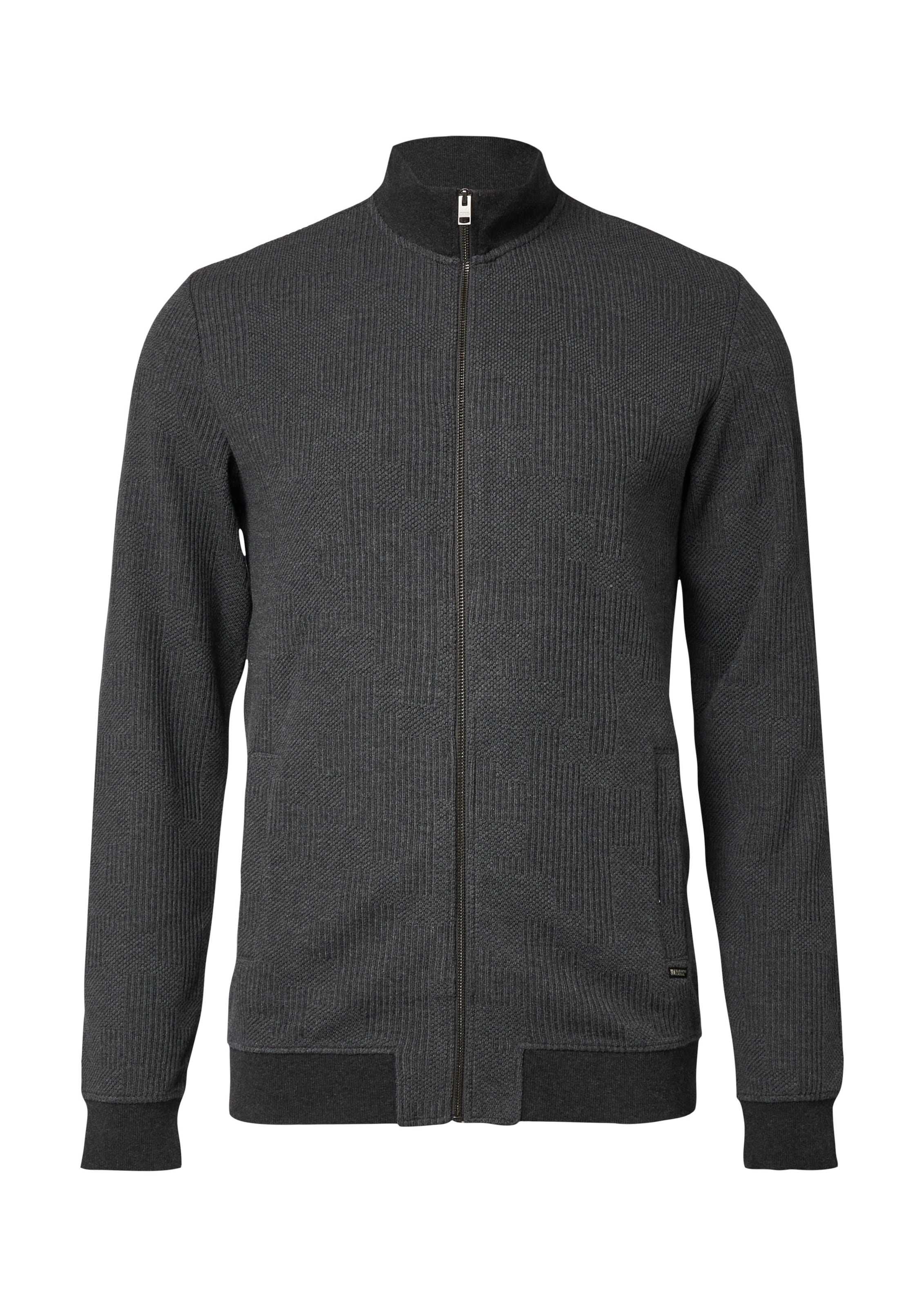 s.Oliver Zip-Up Hoodie in Grey: front