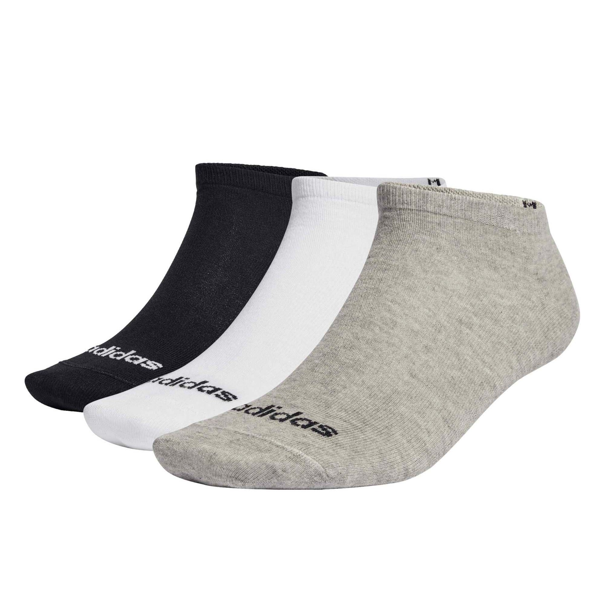 pelēks ADIDAS PERFORMANCE Sporta zeķes 'Thin Linear Low-Cut': no sāniem
