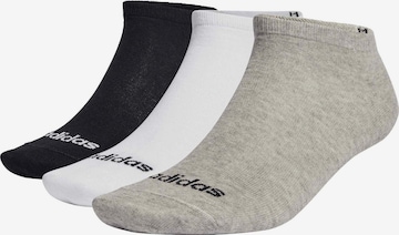 pelēks ADIDAS PERFORMANCE Sporta zeķes 'Thin Linear Low-Cut': no sāniem
