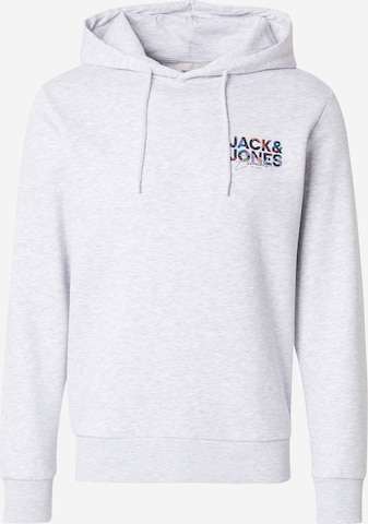 Sweat-shirt 'JJGEPLAS' JACK & JONES en blanc : devant