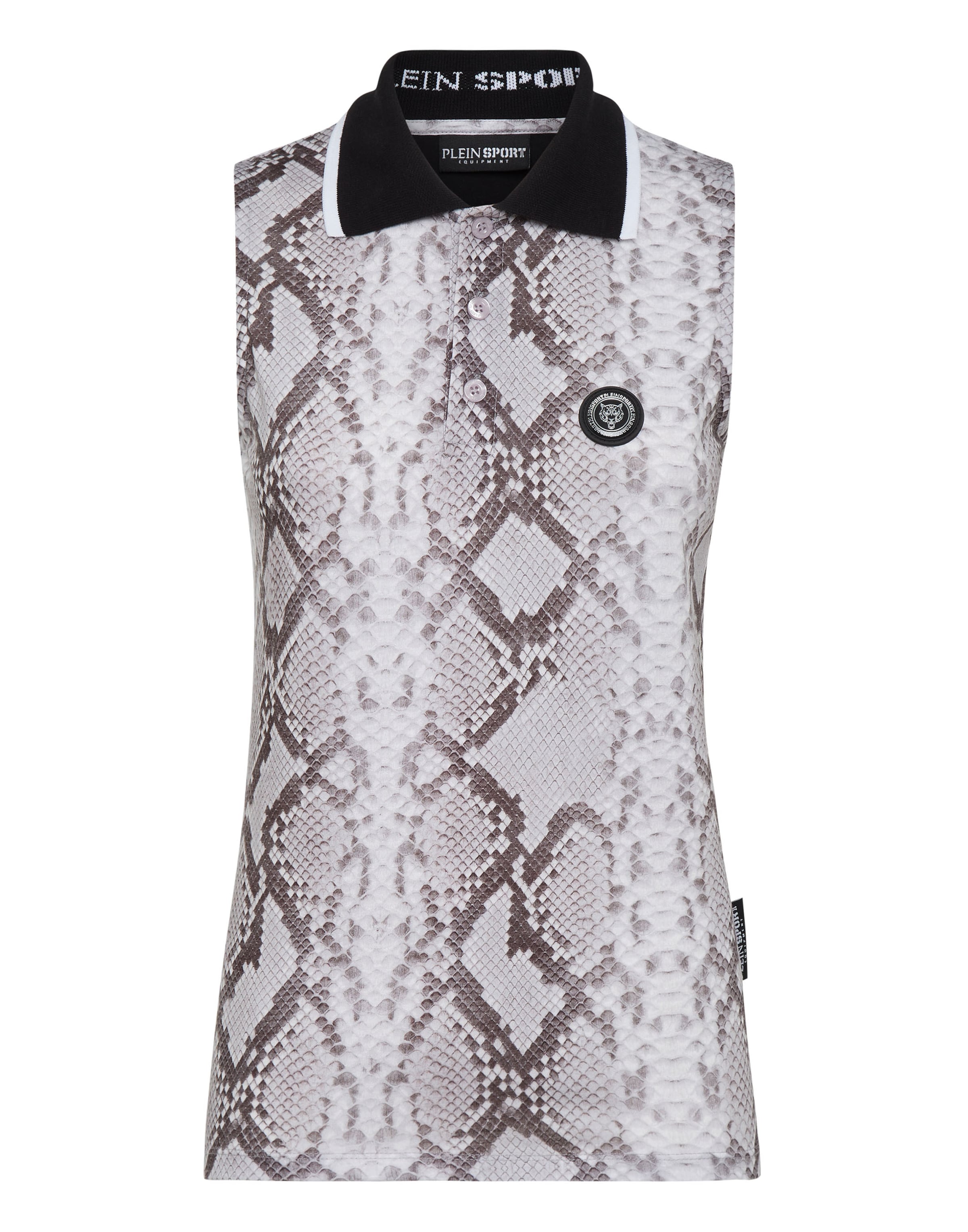 Plein Sport - Camisa 'Python' em cinzento: frente