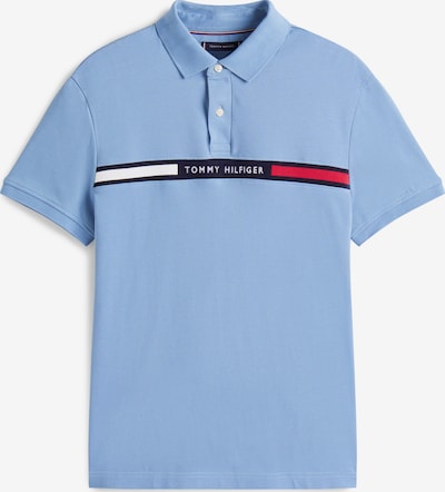 Marškinėliai iš TOMMY HILFIGER, spalva – melsvai pilka / ryškiai raudona / juoda / balta, Prekių apžvalga