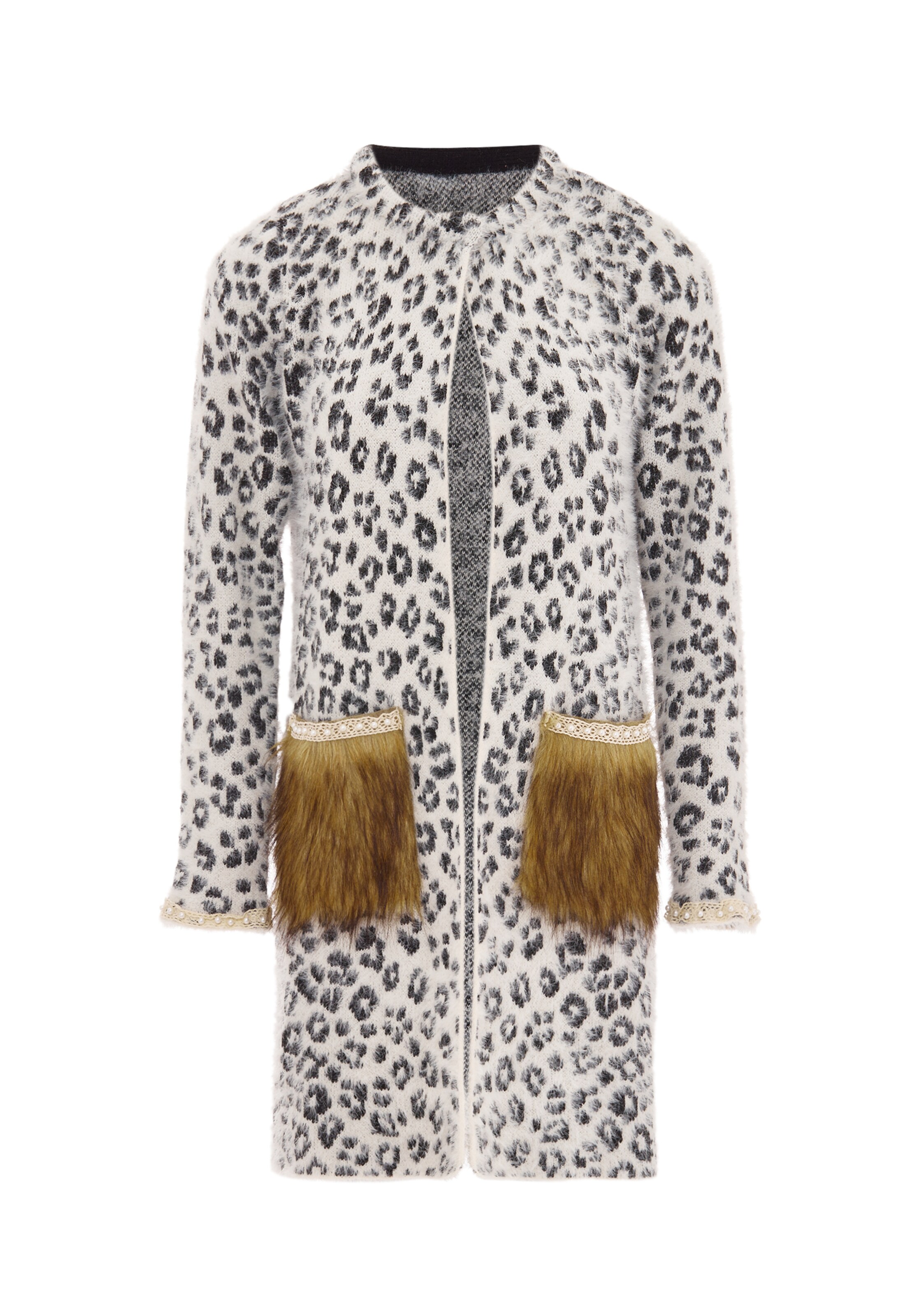 balta faina Kardiganas: priekis