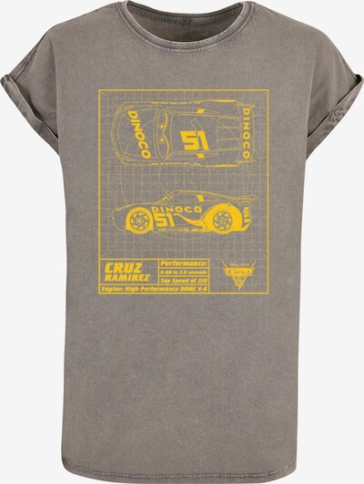 ABSOLUTE CULT Shirt 'Cars - Cruz Ramirez' in gelb / stone, Produktansicht