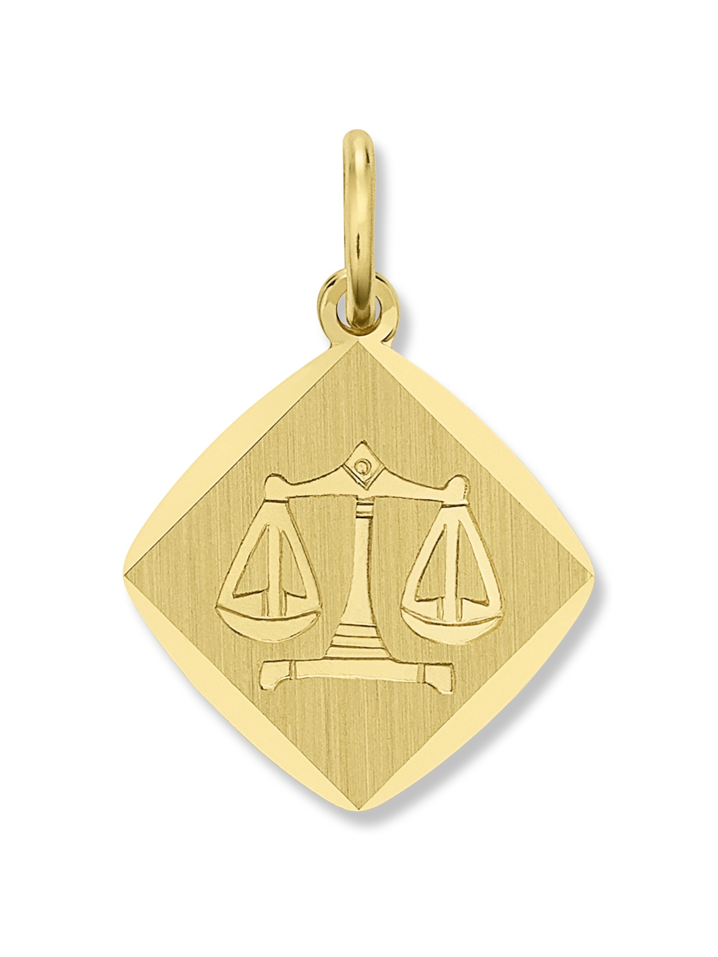 ONE ELEMENT Anhänger 'Waage' in Gold: Vorderseite