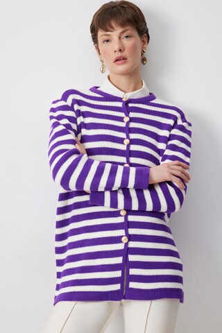 Touche Prive Gebreid vest in Lila