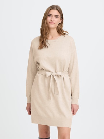 Robes en maille 'IHLULS' ICHI en beige : devant