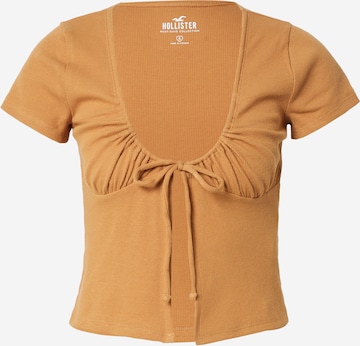 HOLLISTER Shirt in Bruin: voorkant