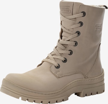 CAMEL ACTIVE Lace-Up Ankle Boots in Beige: front
