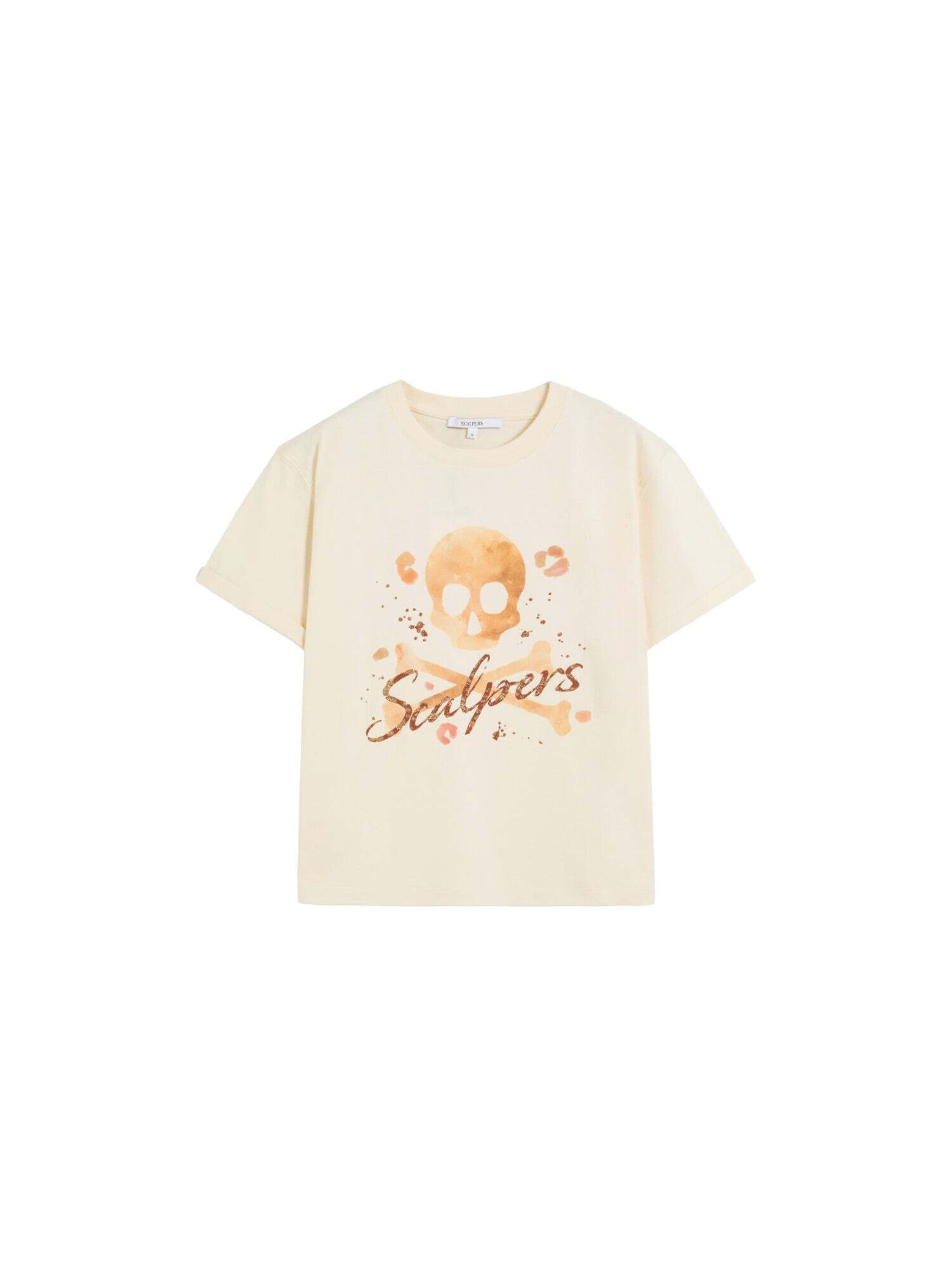 Tricou ' ' de la Scalpers pe bej: față