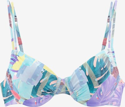 VENICE BEACH Hauts de bikini en turquoise / bleu clair / jaune / violet pastel, Vue avec produit