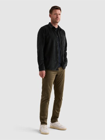 PME Legend Regular Fit Skjorte 'Shirt with waffle texture and chest pocket' i blå
