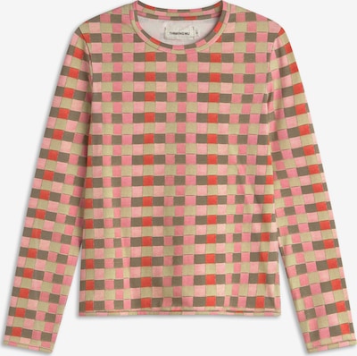 Marškinėliai 'Brisa' iš Thinking MU, spalva – šviesiai žalia / rožių spalva / raudona, Prekių apžvalga