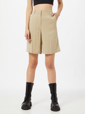 Aligne Loose fit Pleated Pants 'Delilah' in Beige: front