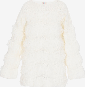 Pullover di IZIA in bianco: frontale