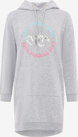 Robe 'Love Yourself More' Zwillingsherz en gris : devant