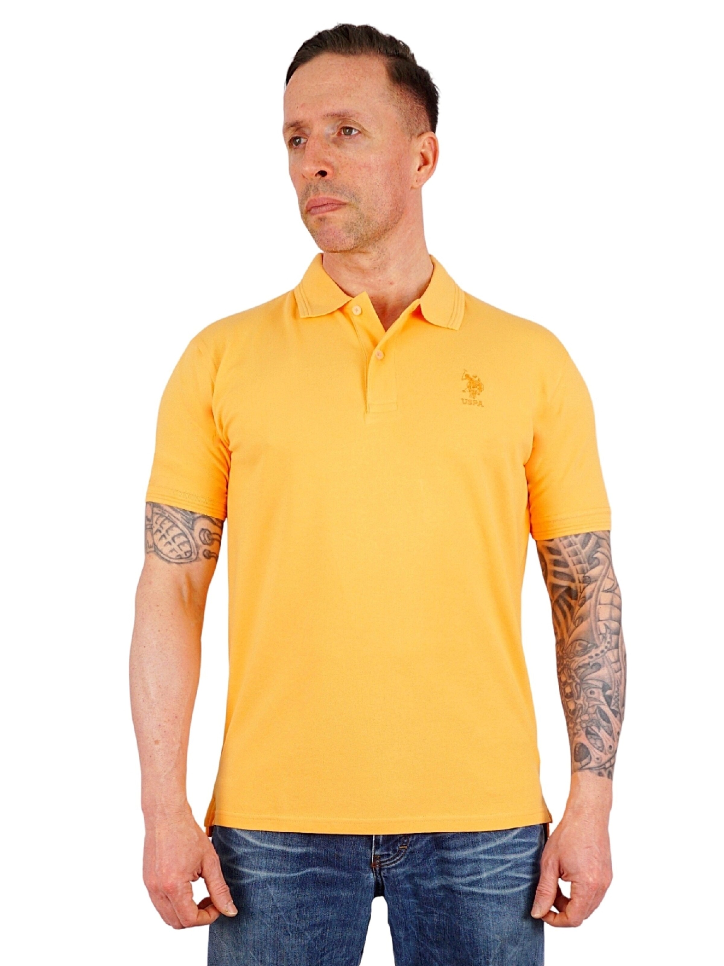 Maglietta 'Axel' di U.S. POLO ASSN. in arancione: frontale