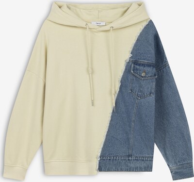 Twist Sweatshirt in creme / blau, Produktansicht